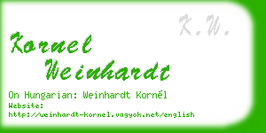 kornel weinhardt business card